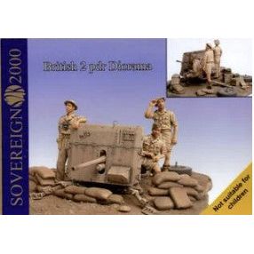 Sovereign, [S2KF001], 2 pdr AT gun crew, 1/35