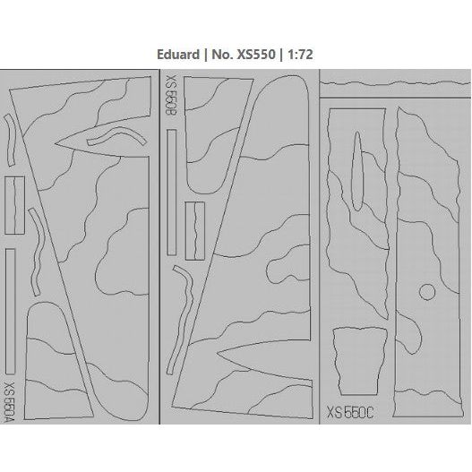 Eduard [XS550] Wellington Camo Scheme B masks (MPM), 1/72